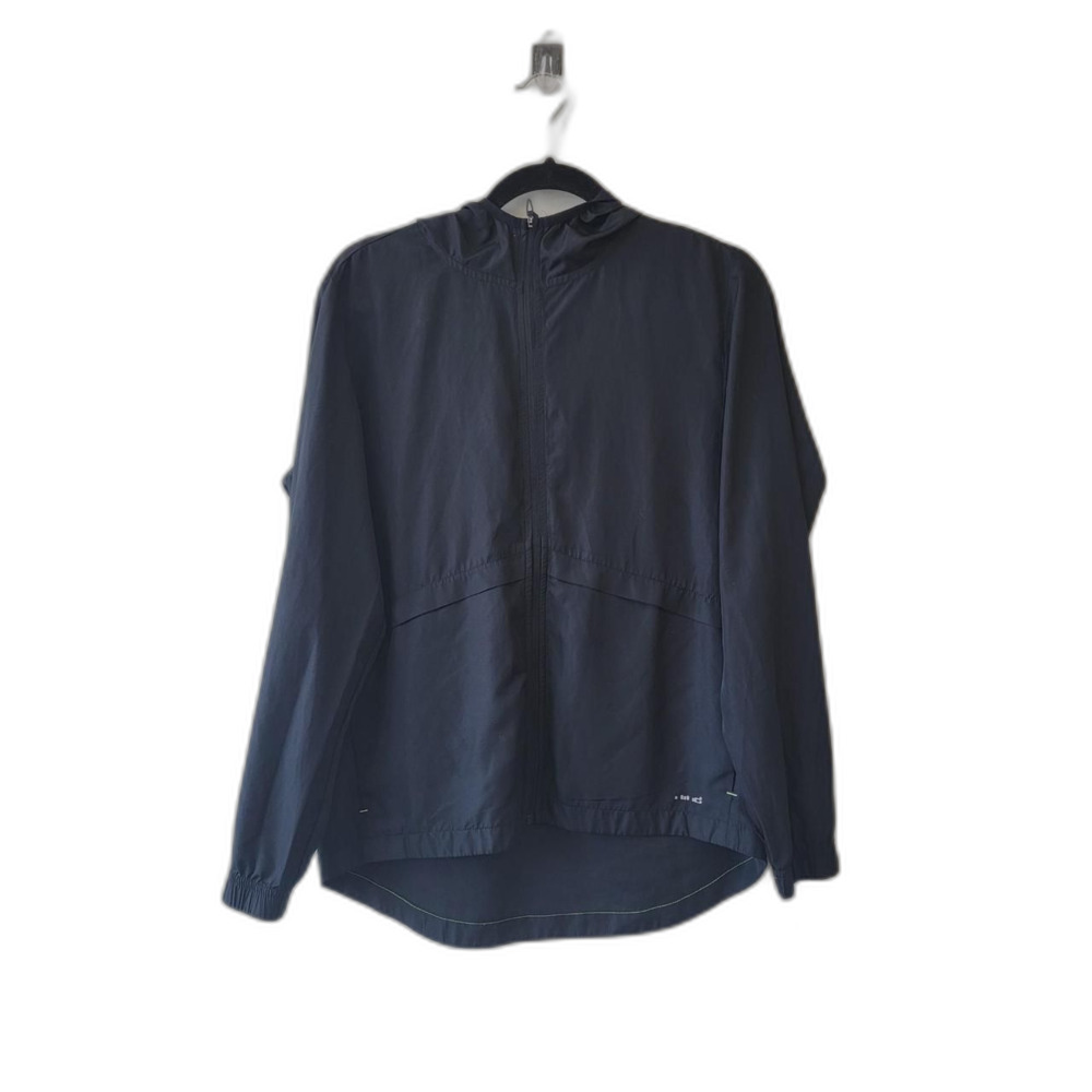 Hind Black Lightweight Windbreaker Jacket Hooded Pockets Size M